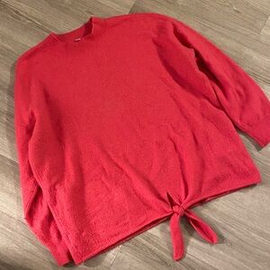 LOFT Pink Sweater with Tie Front